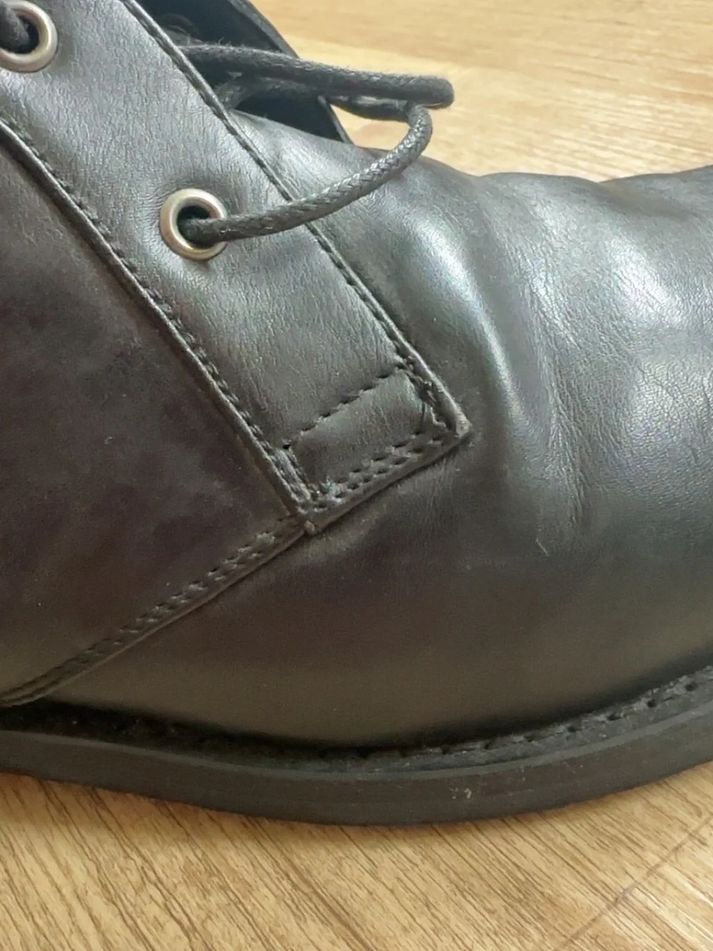 Marc Anthony Black Leather Chukka Boots - Lace-Up